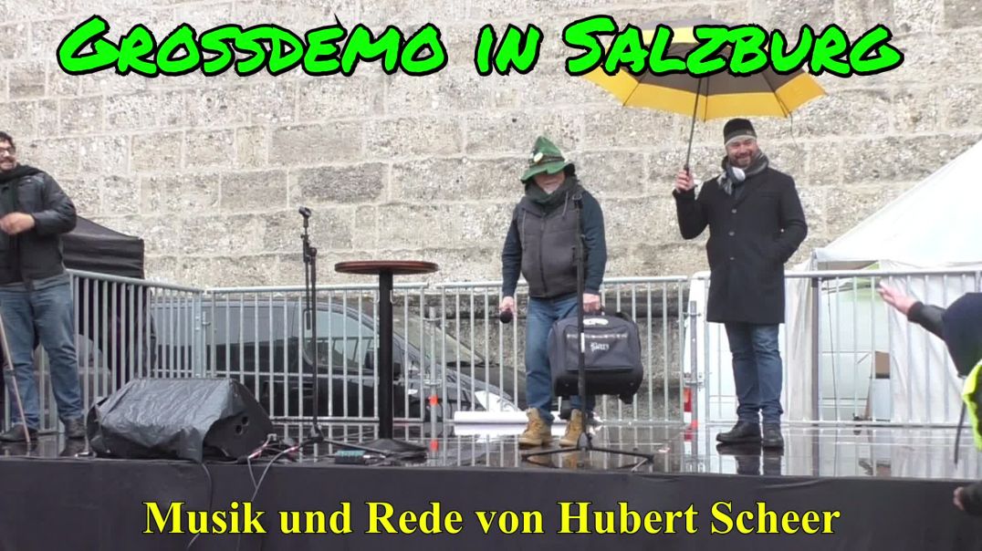 ⁣GROSSDEMO SALZBURG am 13.12.2020: Musik und Rede von Hubert Scheer