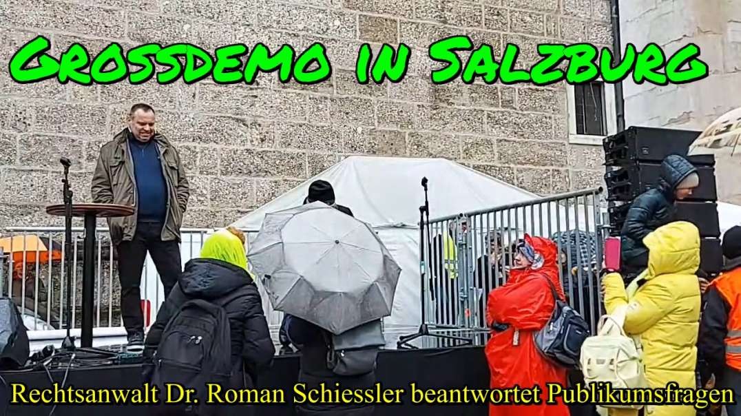 GROSSDEMO SALZBURG am 13.12.2020: Rechtsanwalt Dr. Roman Schiessler beantwortet Publikumsfragen