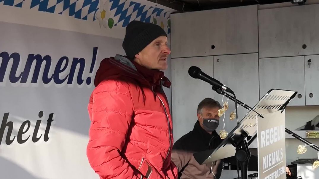 Polizist Wolfgang Kauth Demo Solidarität für Rolf Kron FFB 15.01.21 (Fürstenfeldbruck)