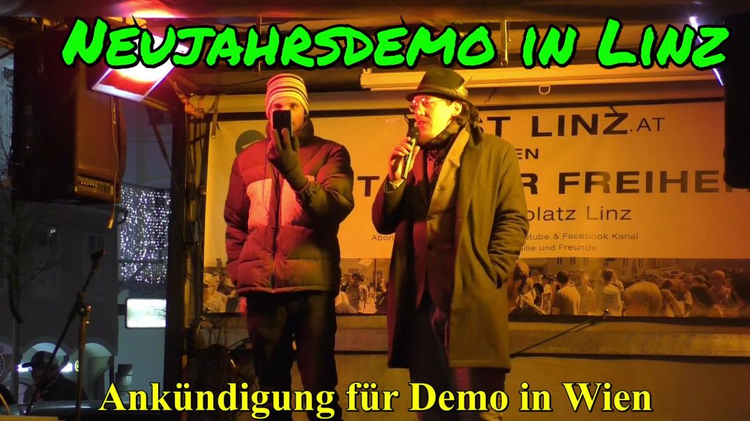 NEUJAHRSDEMO LINZ: Ankündigung für Demo in Wien