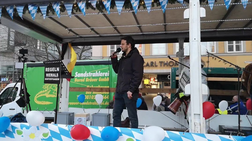 Leibwächter von Markus Haintz festgenommen Demo München Marienplatz 28.02.21