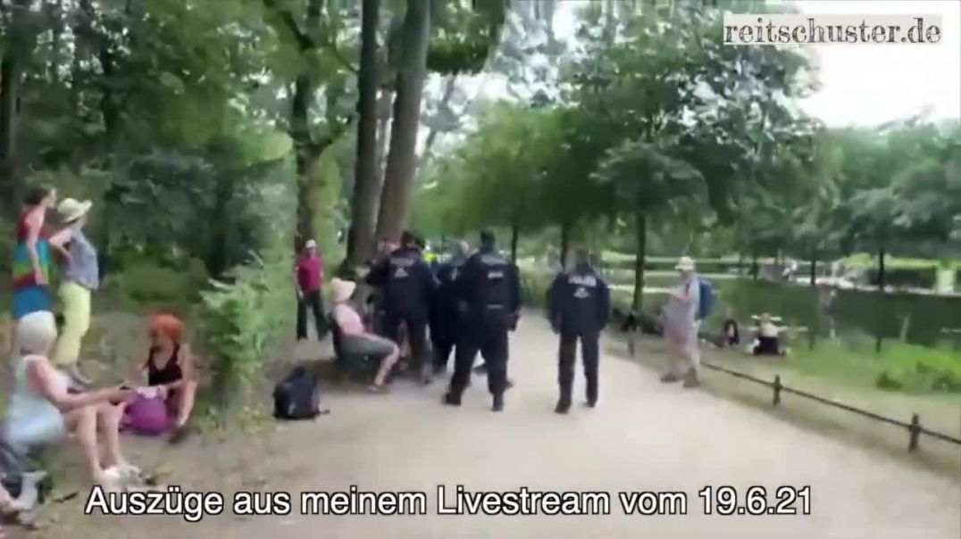⁣Berliner Polizei räumt im Tiergarten  Bizarre Szenen  Festnahmen in der Hauptstadt