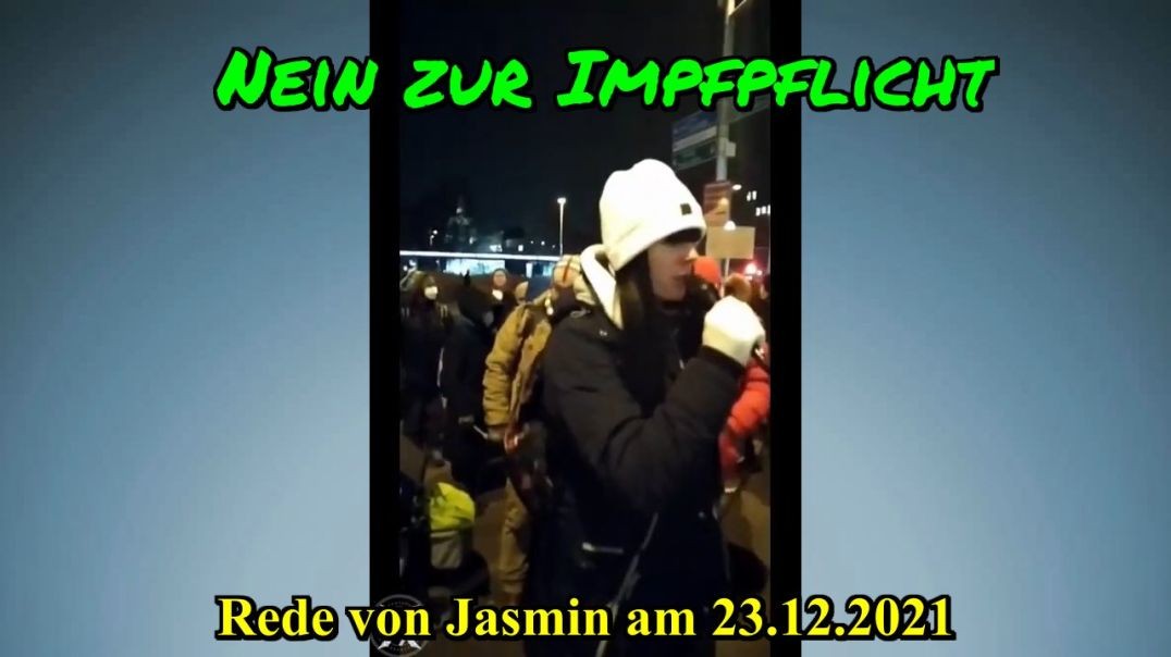 ⁣"NEIN ZUR IMPFPFLICHT, NEIN" - Rede von Jasmin am 23.12.2021 vor OE24