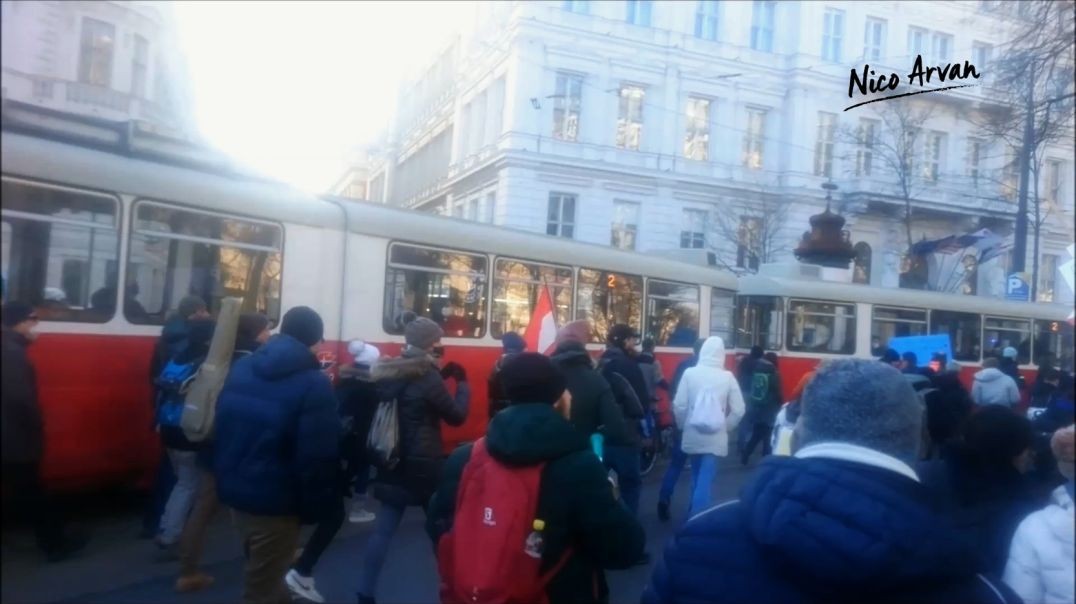 ⁣20.01.2022 Wien - Protest und ziviler Ungehorsam gegen die Impfpflicht