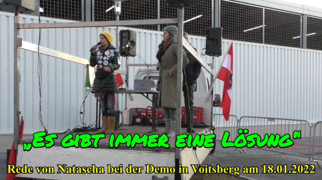 „ES GIBT IMMER EINE LÖSUNG“ - Rede von Natascha: Demo Voitsberg am 18.01.2022