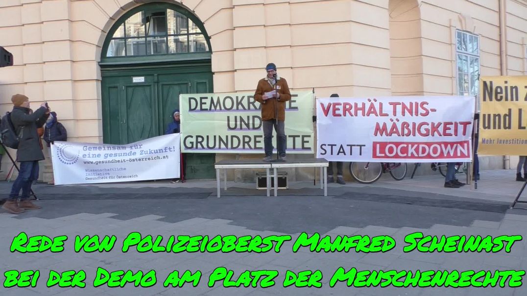 REDE VON POLIZEIOBERST MANFRED SCHEINAST bei der DEMO in WIEN am 11. März 2022
