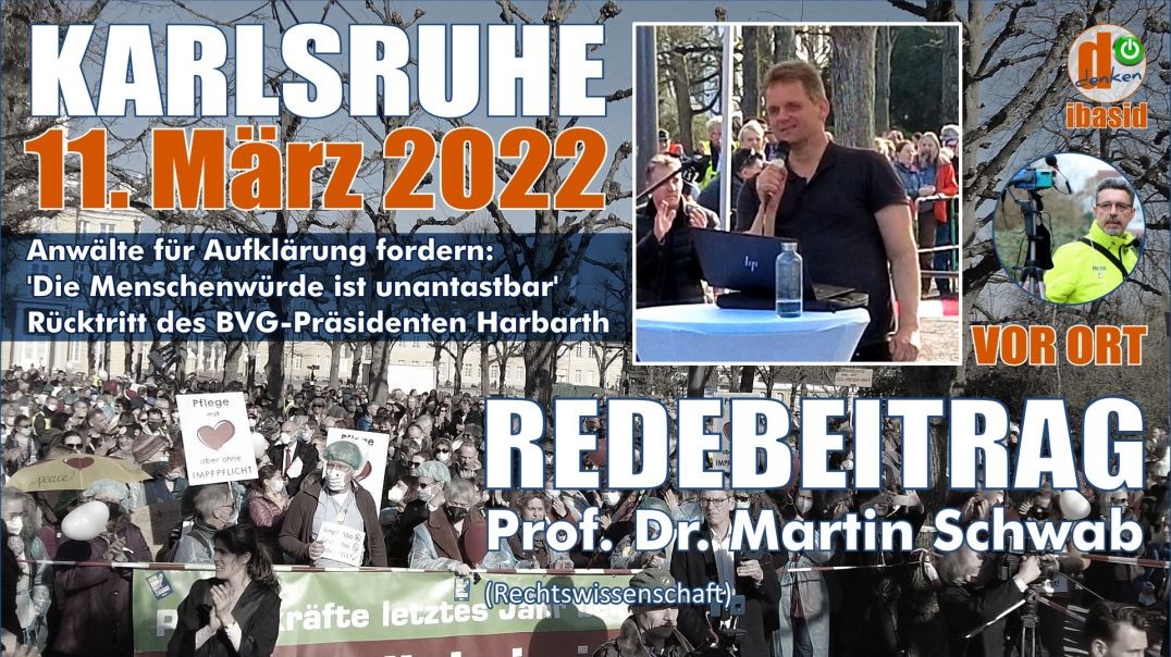 ⁣Demo Karlsruhe BVG - Rücktritt des Präsidenten gefordert - Redebeitrag Prof Martin Schwab