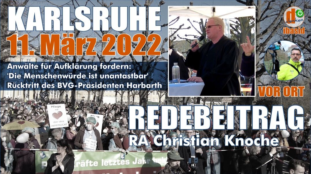 Demo Karlsruhe BVG - Rücktritt des Präsidenten gefordert - Redebeitrag RA Christian Knoche
