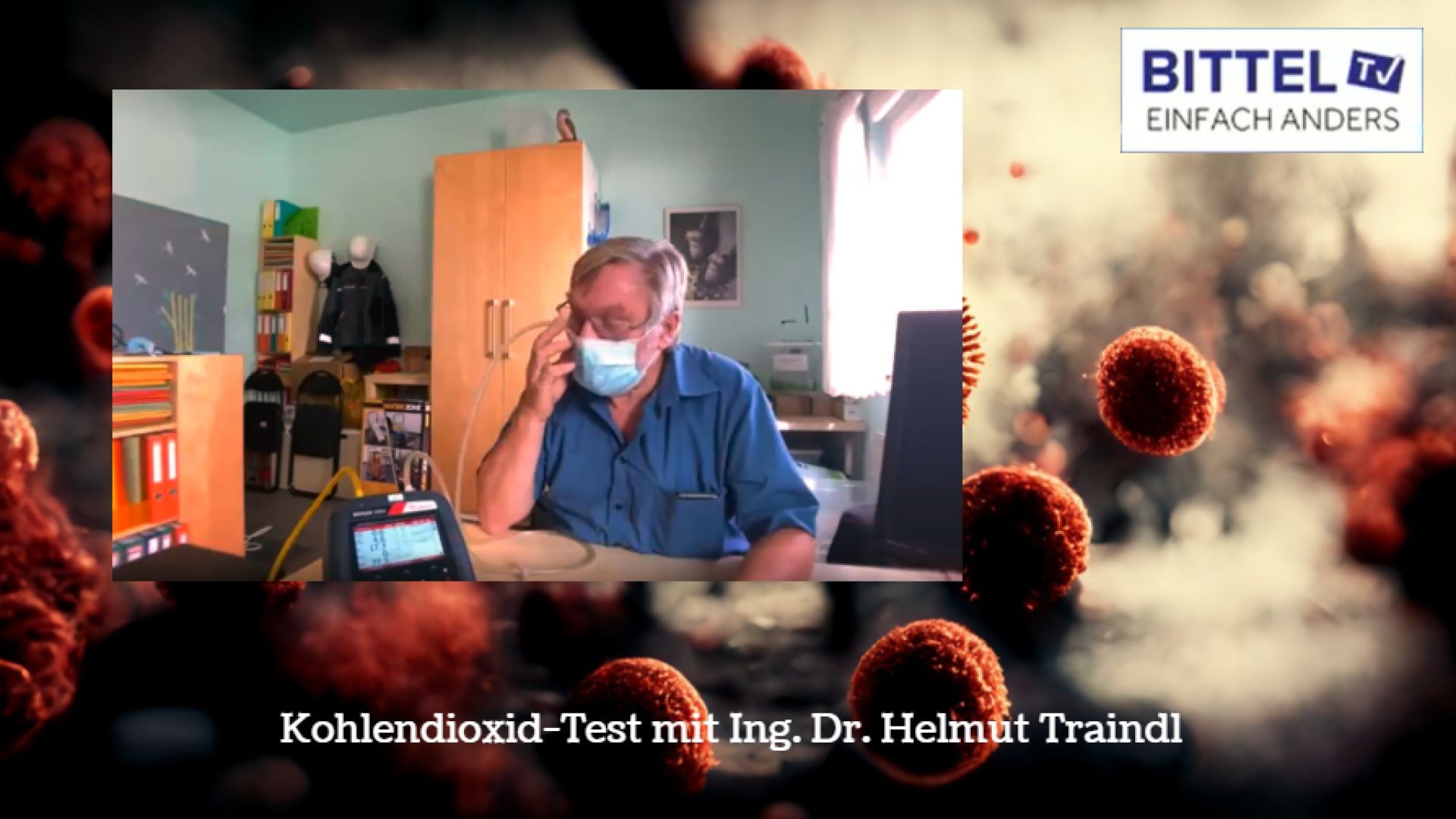 Kohlendioxid-Test mit Ing. Dr. Helmut Traindl 08.09.20