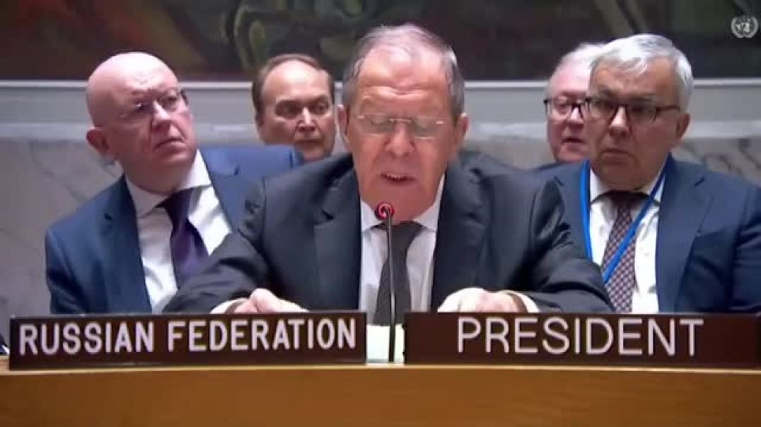⁣Knallharte Rede von Lawrow im UN-Sicherheitsrat