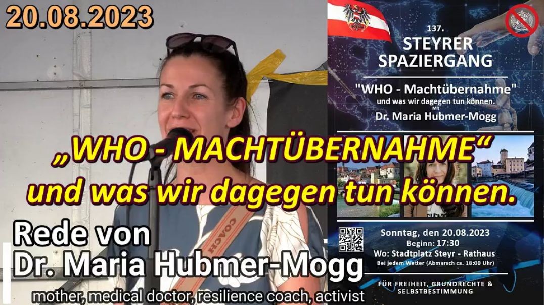 ⁣⁣Dr. Maria Hubmer-Mogg - WHO Machtübernahme Expertenvortrag