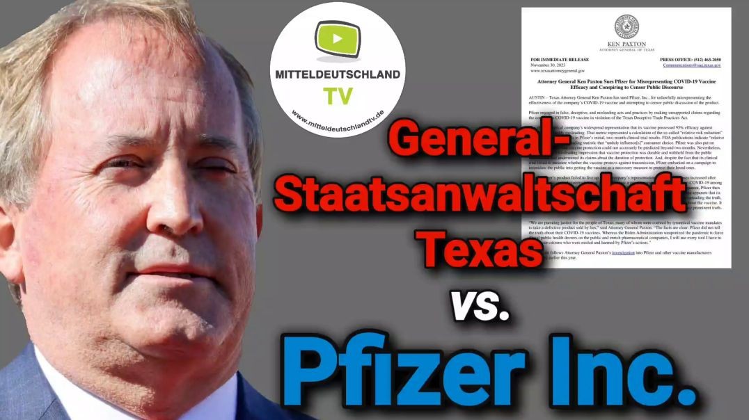 Generalstaatsanwaltschaft Texas vs. Pfizer | Corona-Virus - Covid-19 war vorsätzlich - es war Mord