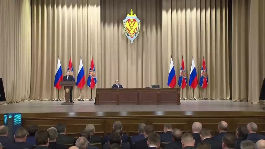 ⁣Putin macht in der Rede beim Sicherheitsdienst FSB eine knallharte Ansage an die