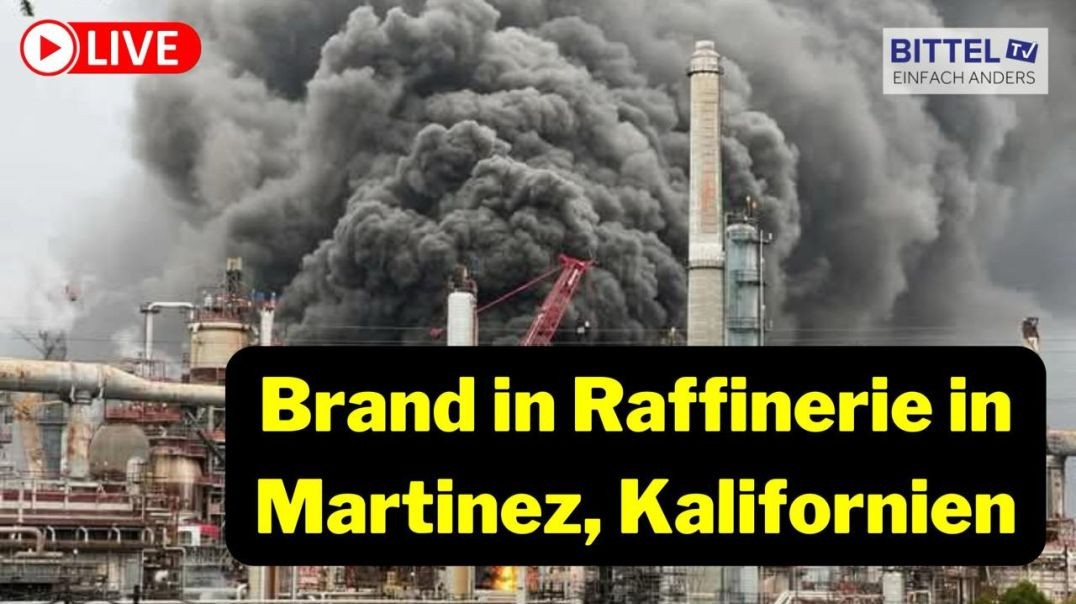 ⁣Brand in Raffinerie in Martinez, Kalifornien - 02.02.2025