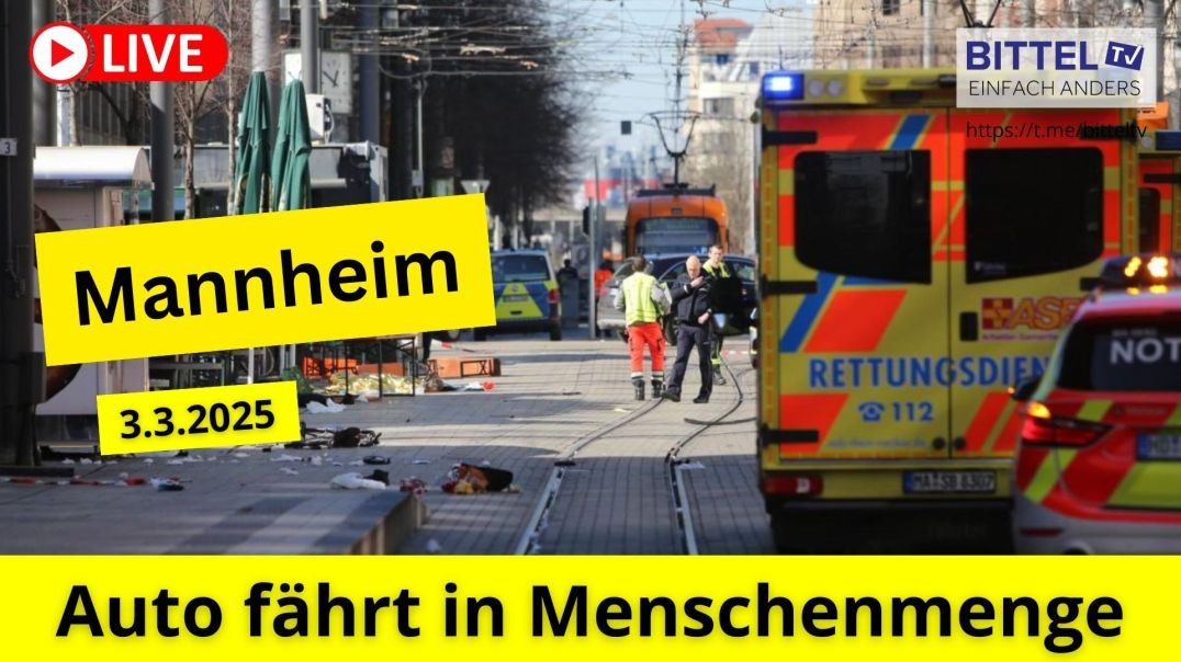 ⁣Auto fährt in Mannheim in Menschenmenge - 03.03.2025