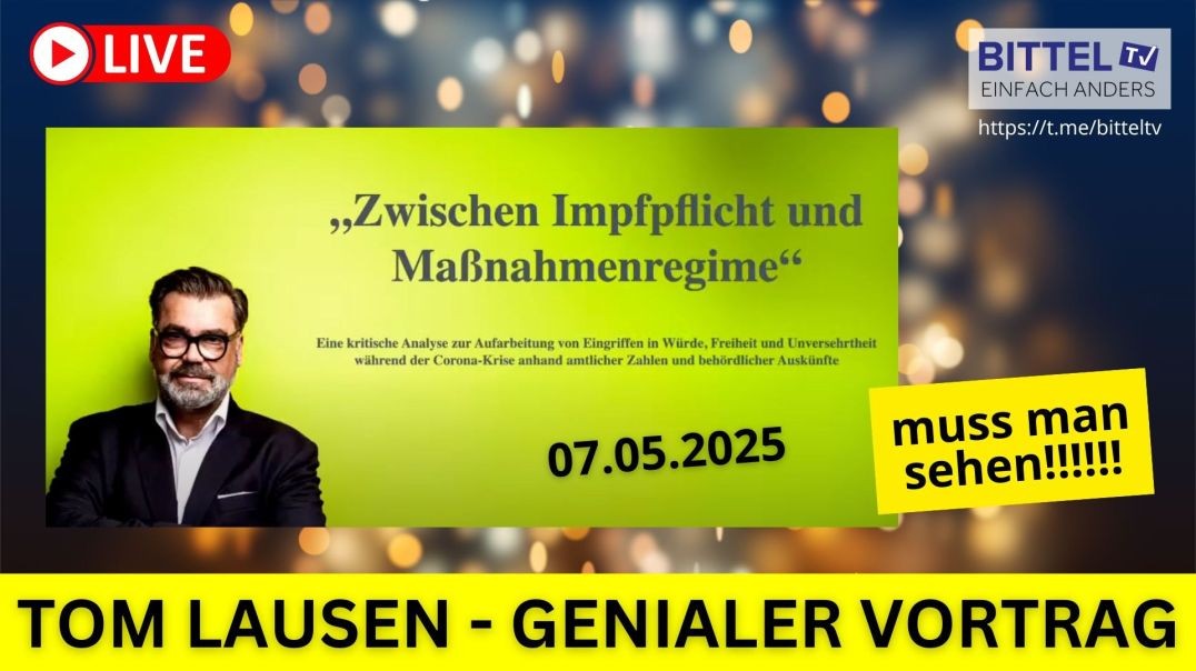 Tom Lausen - genialer Vortrag beim EU-Parlament - 07.05.2025
